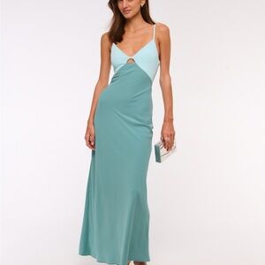 Abercrombie & Fitch Aqua Maxi Dress NWOT